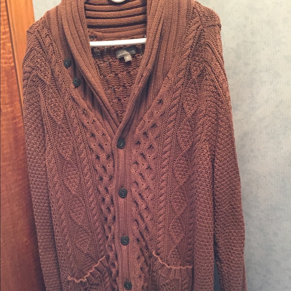 Heavy cotton cardigan sweater